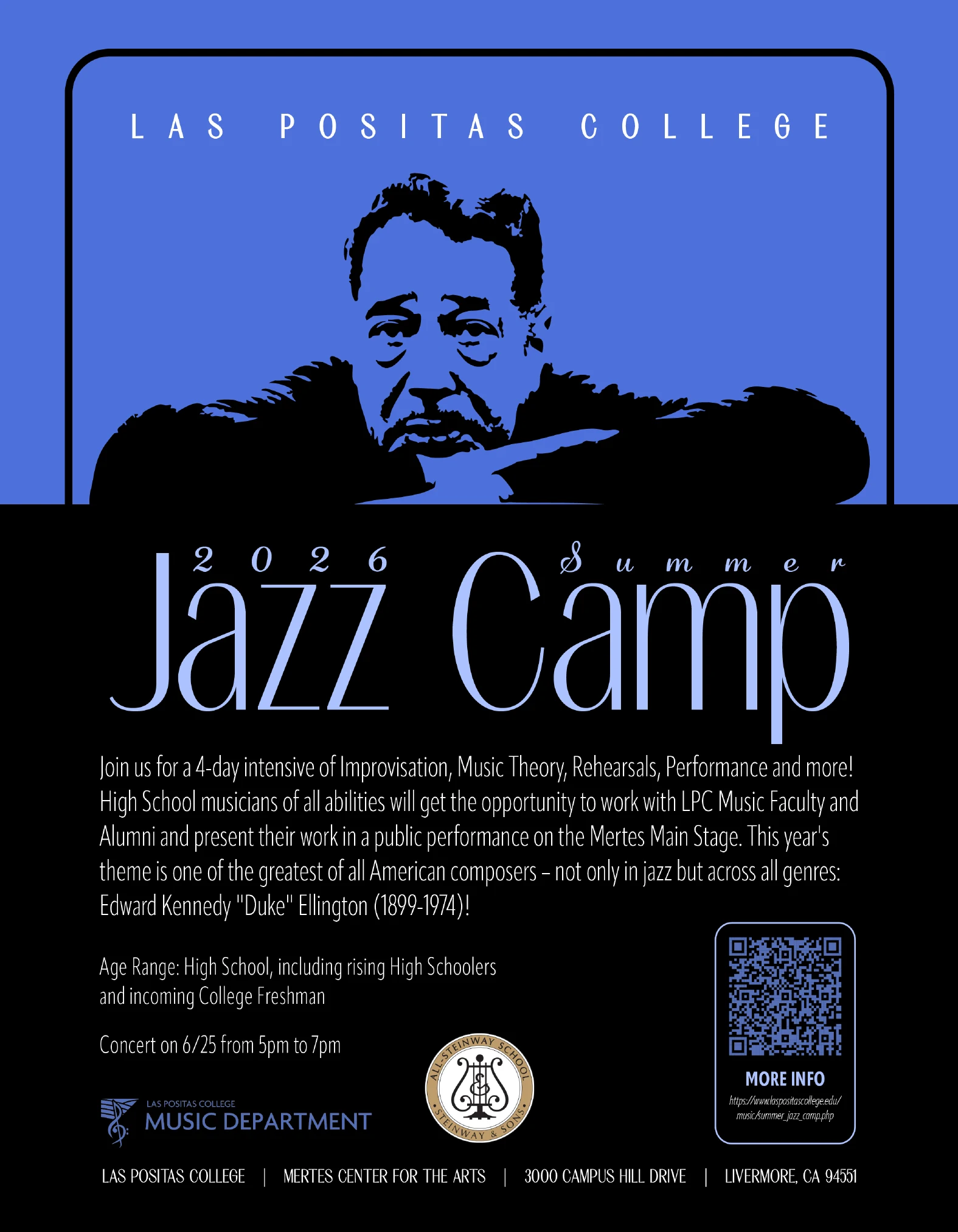 2026 Summer Jazz Camp flyer