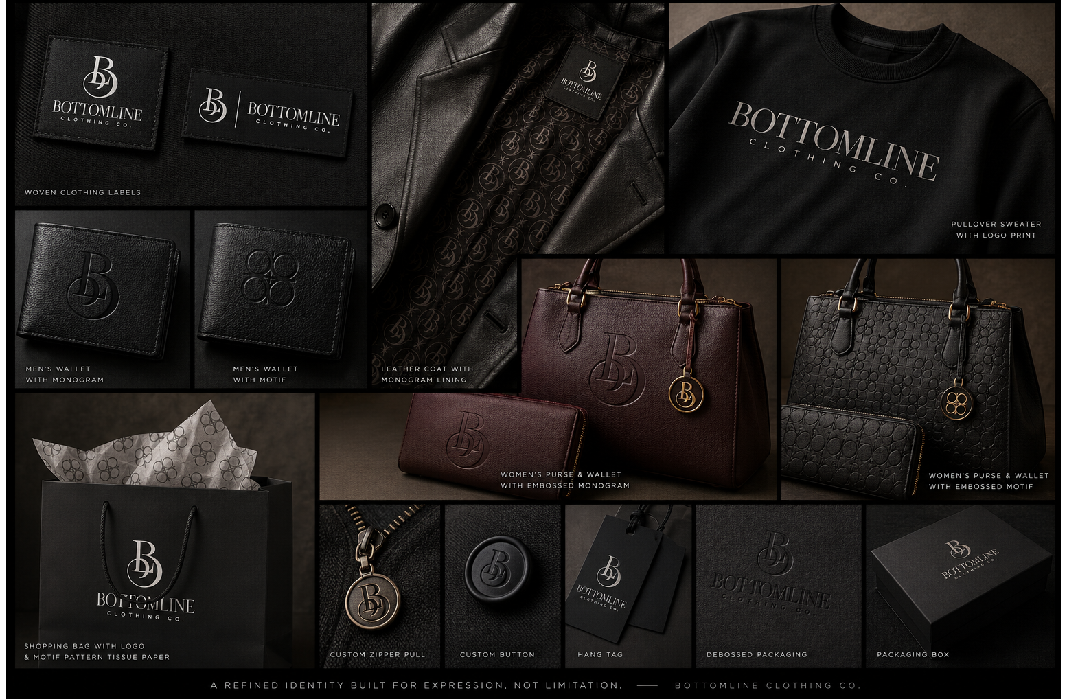 Bottomline fashion mockup collage