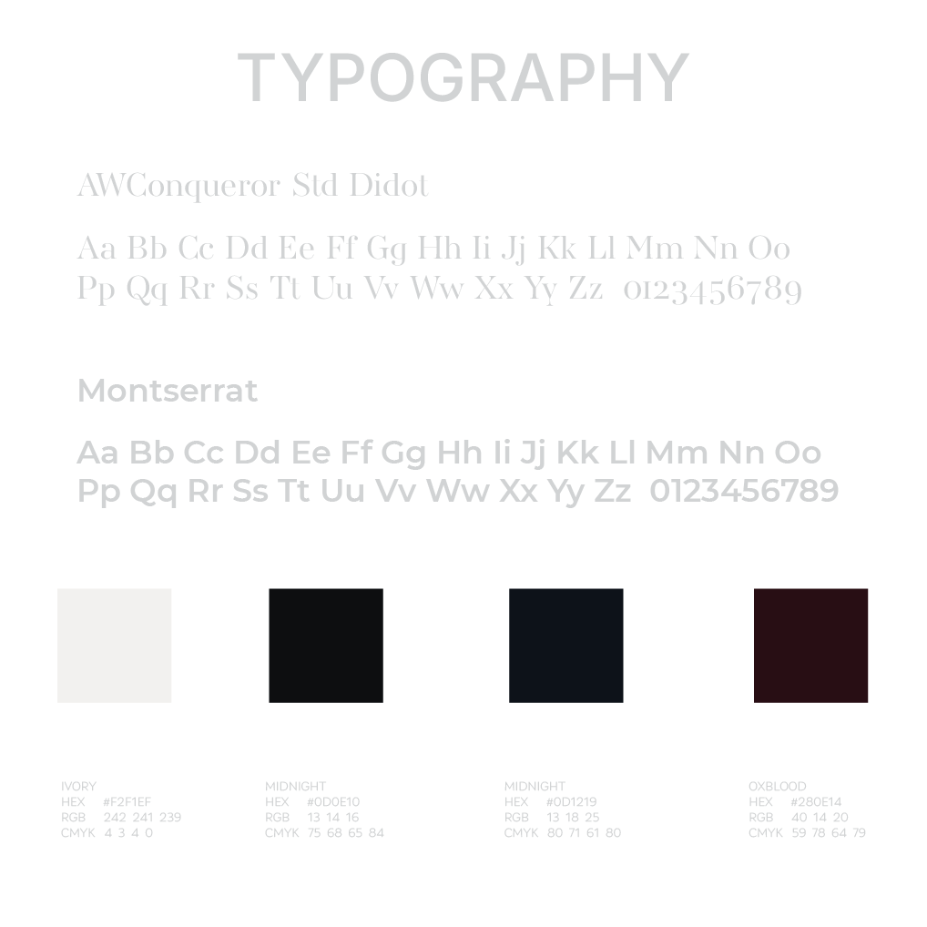 Bottomline typography and color palette