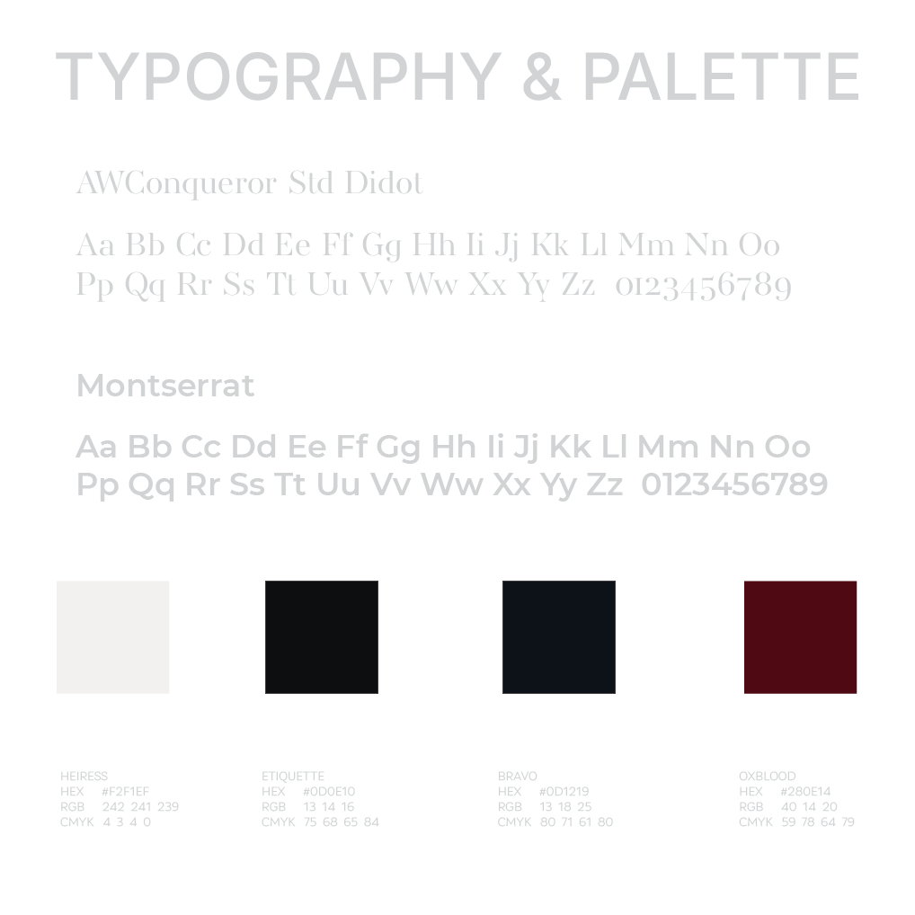 Bottomline typography and color palette