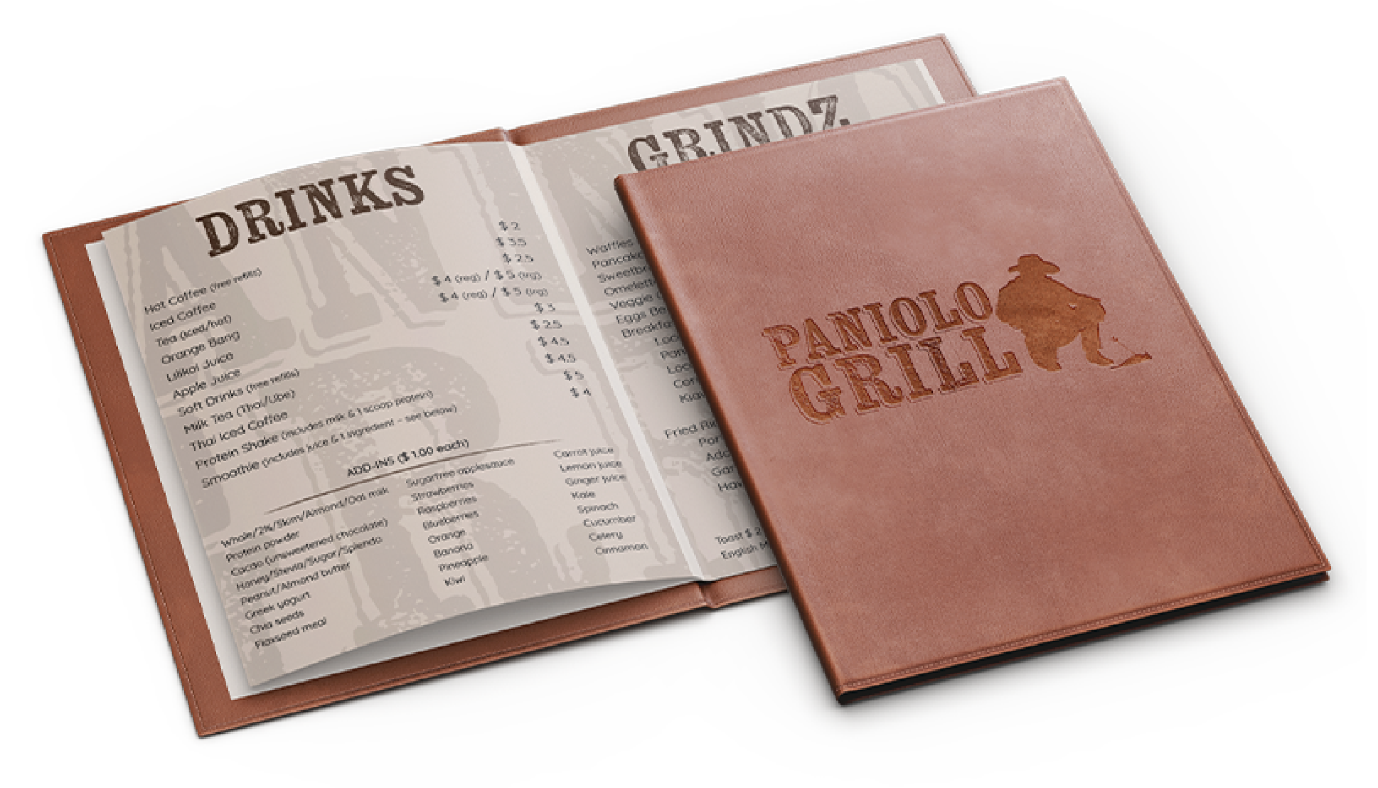 Paniolo Grill menu mockup