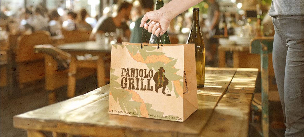 Paniolo Grill takeout bag mockup